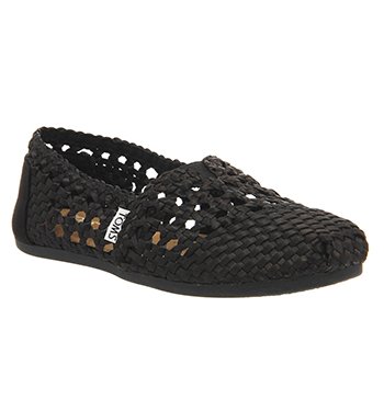 Toms Satin Classics Womens Satin Espadrilles Black - 7 UK
