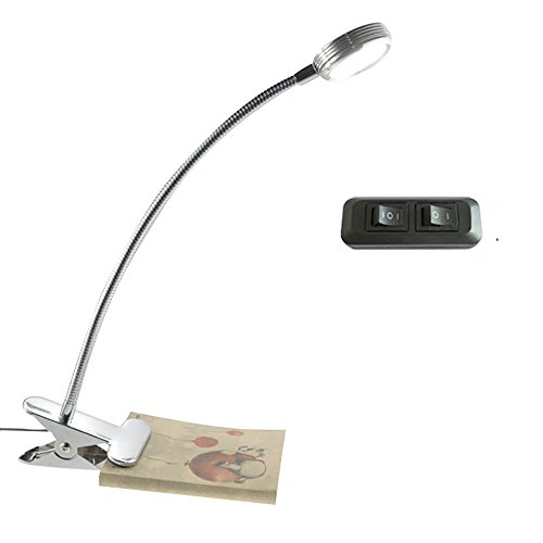 Preisvergleich Produktbild Soasa LED Klemmleuchte Dimmbar Schreibtischlampe Einfach Stil Tischlampe Augenschutz Beleuchtung 40cm