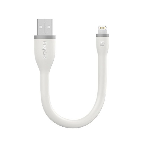 [Apple MFi Zertifiziert] EasyAcc Lightning zu USB Kabel 15cm Lade und Datenkabel im Unibody Design für iPhone 6s, 6s Plus, 6, 6 Plus, 5s, 5c, 5, iPad Air, Air 2, iPad Mini, Mini 2, Mini 3, iPad 4 Gen, iPod Touch 5 Gen und iPod Nano 7 Gen Farbe Weiß