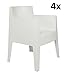 Produktbild Driade Toy Armlehn Stapelstuehle 4x weiss B1 design Philippe Starck zum SET-preis