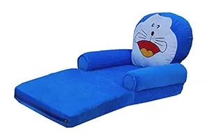 AWSM COLLECTION Fiber Foldable Doraemon Baby's Sofa Cum Bed Chair for Kids Room Decoration Gift Purpose (0-2 Years)-Blue