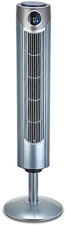 ZAYFS XRXY Creative Silver Grey Remote Control Electric Fan/Desktop Bladeless Floor-standing Tower Fan/Wide Angle/Turbine Air Circulation Fan