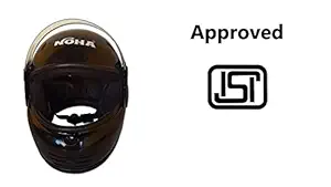 NOHA Full Face Helmet Bike Riding with Normal / Plain Visor for Men (Black+Plane)