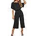 Produktbild Damen Kurzarm Jumpsuit Mit Gürtel Yogogo Einfarbig Breites Bein Overall Lose Bandage Playsuits Hose Sommer Bodycon Lange Strampler Bodysuit Flare Pants Sexy 3/4 Sport Workout Slim Leggins Sporthose