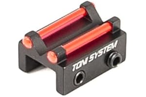 Toni System 1 pz Tacca di mira bindella larghezza 7mm per fucile, Fibra Ottica 1,5mm