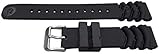 Seiko DA3H1JR Uhrenarmband, 20 mm, Gummi, Schwarz