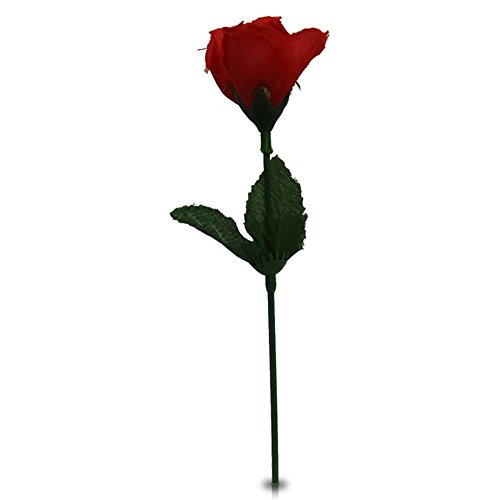 15 x Kunstblume Velourrose Rose Rosen Blume rot 40cm - 3