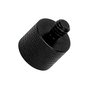 Tripod Screw Converter, 3/8in Female to 1/4in Male Camera Screw Adapter CNC Durable Professional Aluminum Alloy for Camera for Monopod for Tripod(Black (A1))
