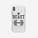 Produktbild licaso iPhone X IPX Handyhülle TPU mit Beast Mode Hantel Print Motiv - Transparent Cover Schutz Hülle Aufdruck Lustig Funny Druck