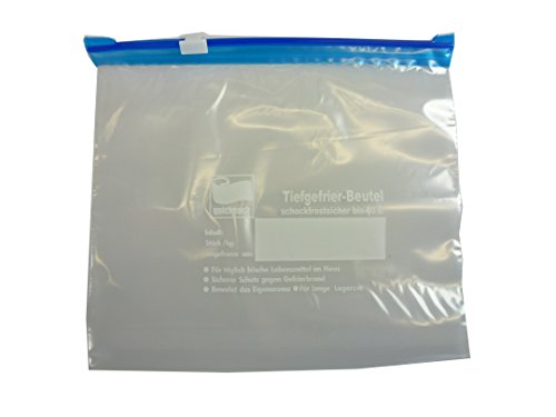 30 Zipper Gefrierbeutel 1 Liter mit Zipp-Reißverschluss, auch als Reisebeutel für Flüssigkeiten im Handgepäck, Flightbag, Flight Bag, Flughafenbeutel - 2