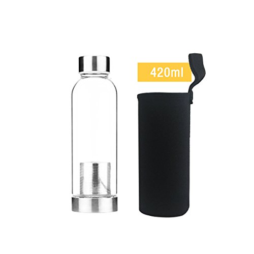 Viaggio All'aperto Resistente al Calore Bottiglie di tè / Bottiglie di Sport / Bottiglie Acqua Minerale/ Leak Proof - Bottiglie di Tè-420ml,nero