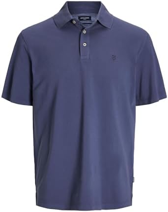 JACK & JONES Male Polo Monocromatico Polo, Blu Oltremare, M