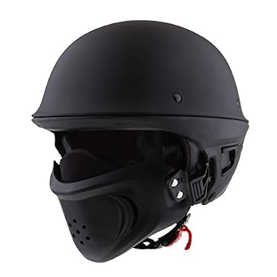 non-brand Sharplace Casque Rogue De Moto Accessoires Protège-tête - Noir Mat XL
