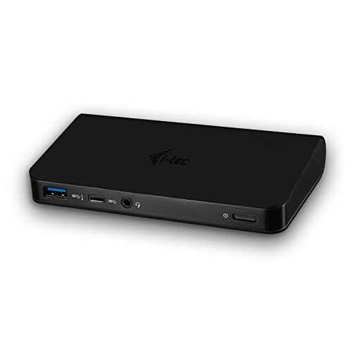 i-tec USB-C Dual Display (MST) Docking Station 1x HDMI, 1x Display Port, 1x Ethernet, 3x USB 3.0, 1x USB-C-Datenschnittstelle, 1x Audio/Mikrofon Jack, 1x 60W USB-C Power Delivery für Aufladung mit einem Kabel, ON/OFF Switch, für Notebooks, Tablets, Widows, Mac OS, auch für MacBook 2016 - 2