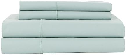 PERTHSHIRE PLATINUM COLLECTION T840 Solid 100-Percent Egyptian Cotton Sateen Sheet Set, Califonia King, Ocean Blue