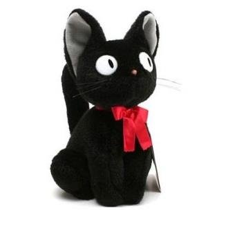 Sun Arrow Jiji Sitting -  Peluche Figura Gatto, 20 cm, Nero (K-3177)