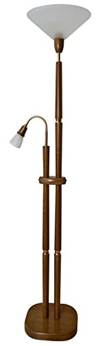 Preisvergleich Produktbild Laue Leuchten Deckenfluter Holz E27, 60 W, eiche 180x35cm