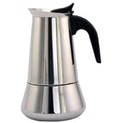 Cuperinox - Cafetière Italienne à Expresso - Acier Inoxydable - 10 Tasses - Argent