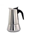 Cuperinox - Cafetière Italienne à Expresso - Acier Inoxydable - 10 Tasses - Argent