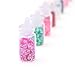Wholesale Solutions - Nail Art X24 Hexagon Glitter Glass Mini Bottles Manicure Decoration Accessories