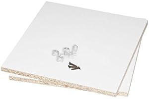 ‎NEW SWEDISH DESIGN Rückwand für Kallax Regal/Kallax Fach schließen u. stabilisieren / 2 Stück für 2 Kallax Regalfächer (inkl. Teile f. die einfache Montage) Regalrückwand 33,5 x 33,5 cm beidseitig weiß