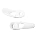 White Silicone Gel Foot Two Toes Separator Hallux Valgus Corrector Straightener Orthosis