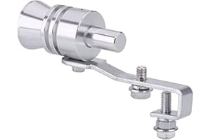 GESCHENKEHÖHLE PREMIUM Auspuff Sound Booster Pfeife für Fake V8 Turbolader pfeifen im Auto & Motorrad Endtopf I Universal Turbo whistle Soundgenerator Tuning - Auspuffpfeife für Endrohre (Silber, XL)