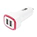 Produktbild Lanspo LED Dual USB Auto Ladegerät 2 Port Adapter für Telefon, iPad Mini 1/2, iPhone 5/6/6, iPod, iPad Luft 1 / 2,5V 1000MA (Pink)