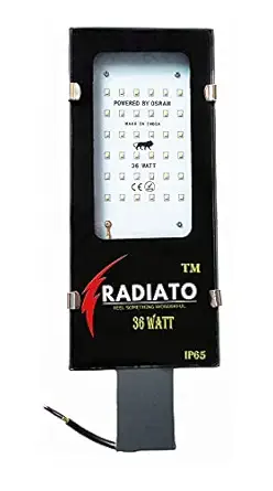 Radiato LED Thin Street Lights with 220 V Auto Day/Night on and Off Photocell, LDR Sensor Switch 6 A for Lighting Waterproof, White Light, 2 Year Warranty. (PACK OF 1, 36 WATT)