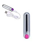 sexyfoot Women's Mini Eggs 10 Frequency USB Charge Round Bullet Adult Sex Products-Pink Button