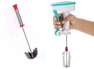 Verbier Steel Non-Electrical Hand Blender, Mixer for Kitchen Use