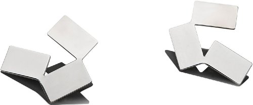 Alessi MT12 Ohrringe, Edelstahl, silber, 8 x 0.079 x 8 cm