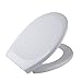 Produktbild BATHWA WC-Sitz mit Absenkautomatik U/V/O Form Toilettendeckel Soft Close WC-Sitz mit Deckel Klodeckel Verchromte Scharniere Toilettensitz mit Absenkautomatik Antibakteriell weiß (O_1)