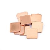 2. Superficie lisa y borde. 10pcs 1.2mm Pure Copper Heatsink Shim Thermal Pad para tarjeta gráfica portátil (Color: metal)