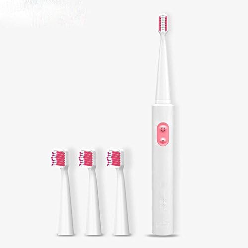 Ultrasonic Electric Toothbrush Adult USB Rechargeable Home Whitening Soft Hair Waterproof Automatic Toothbrush , Pink