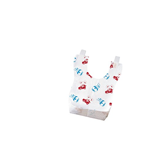 Chicco Einweg-Lätzchen, Easy Meal, 6+ Monate, mit Auffangschale und Klebestreifen, aus beschichtetem Papier, 40 Stück - 2