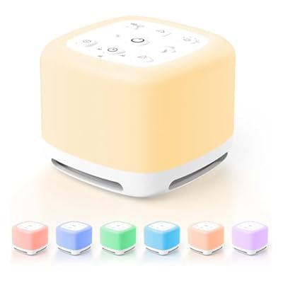 [3 In 1 Newest] Oqimax 40 Sounds White Noise Machine| 7 Night Light | Wireless Speaker, Easy Sleep Sound Machine For Baby Adults Kids, Timers & Memory Function, For Yoga, Aid Meditation, Sleeping