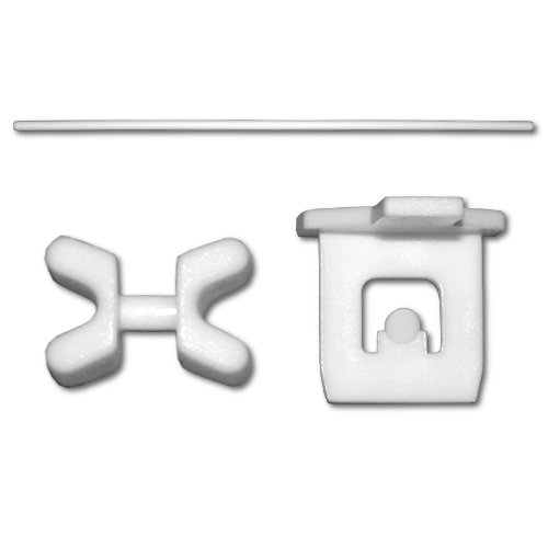 10 Stück Paneelwagen 57 cm Breite ( wahlweise auch 60 cm und 80 cm erhältlich ) – Mengenstaffel 2 – 30 Stück – für Schienensysteme – Flächenvorhangschiene – Flächenvorhang – Schiebevorhang (10er Set = 10 Paneelwagen, 57 cm breit – weiss) - 2