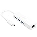 Produktbild AUKEY USB C Hub Ethernet auf 3 Port USB 3.0 + Ethernet Anschluss Netzwerkadapter Type C Hub für New Macbook, Macbook Pro 2016, Google ChromeBook Pixel 2015, usw.