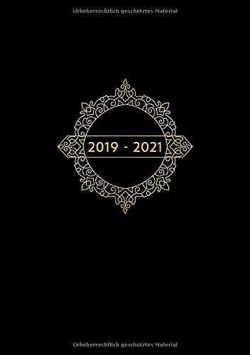 2019 - 2021: Wochenplaner ab KW31 | August 2019 bis Juli 2021 Kalender | 1 Woche auf 1 Seite | 24 Monate Planer | DIN A5 Format Terminkalender | Edel Schwarz