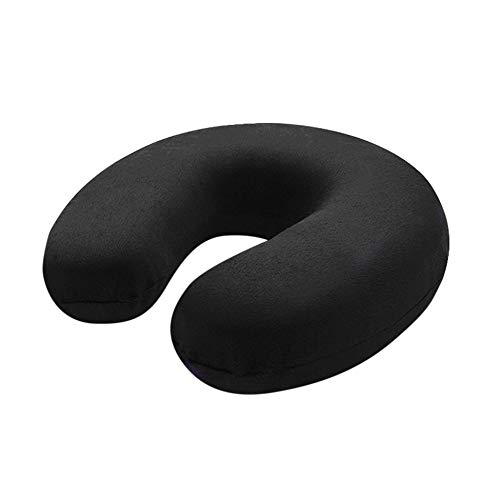 Creativo a forma di U poggiatesta cuscino collo supporto morbido memory foam cuscino solido infermieristica cuscino cuscino per auto aereo viaggi - nero
