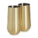 Produktbild VonShef Longdrinkgläser Highball Becher - 2 Stück Gebürstetes Gold mit Geschenkbox