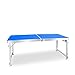 Produktbild AFDK Einfache Klapptisch, Outdoor Camping Tisch Schreiben Computer Schreibtisch, Stall Tisch Esstisch, Tragbare Aluminium Tisch Faserplatte Desktop, 150 Cm * 60 Cm * 55-70 Cm,Blau