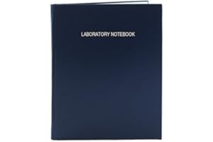 BookFactory A4 Lab Notebook, Blue Cover - 168 Pages (5mm Ruled Format), A4-8.27 x 11.69 (21 cm x 29.7cm), Smyth Sewn Hardbound Laboratory Notebook (LIRPE-168-4LR-A-LBT1)