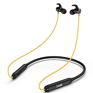 boAt Rockerz 330 Wireless Bluetooth On Ear Neckband Headphone with Mic (Blazing Yellow)