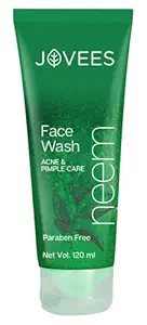 JOVEES Herbal Neem Face Wash For All Skin Types ? Natural Cleanser for Acne and Pimples ? 120 ML (Pack of 1), Green