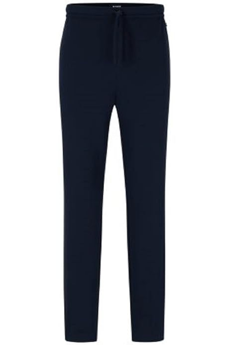 Pantaloni Uomo BOSS In Misto Cotone - Comodi Per Casa E Tempo Libero, Chiusura Con Cordino E Gamba Con Risvolto - Foto 5