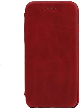 iPhone 6 Plus leather case, Icarercase Premium iPhone 6s Plus Genuine Leather Wallet Case Curve Edge Flip Style, Vintage Folio Cover for Apple iPhone6 Plus 5.5 Inch in Leather (4.7, Red)