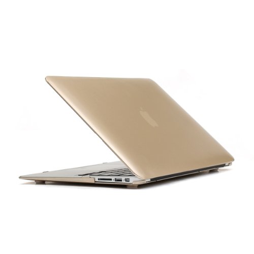 MacBook Air 13 Hülle Case,iNeseon Ultra Slim Plastik Hartschale Tasche Cover Zubehör, US Golden und EU Transparent Tastatur Abdeckung Schutzhülle für Apple MacBook Air 13.3 Zoll [Modell:A1466 und A1369] (Golden) - 3
