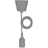 Nova Line Ce132 Pendel con Portalampada, Grigio